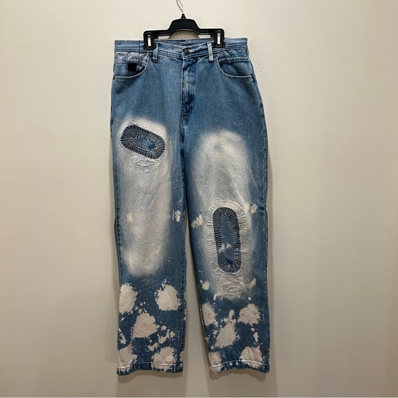 Mchunu jeans distressed baggy fit Sz 34. Unique and hard to find online!  Unisex - Picture 1 of 15